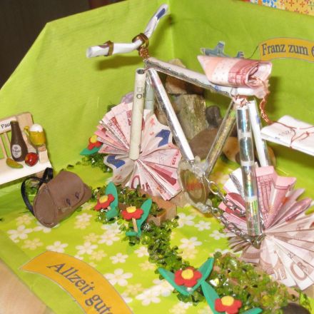 Geldgeschenk für Fahrrad basteln