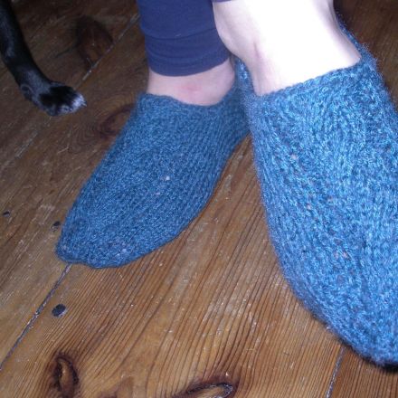 Sneakerssocken stricken: mit der Ferse beginnen