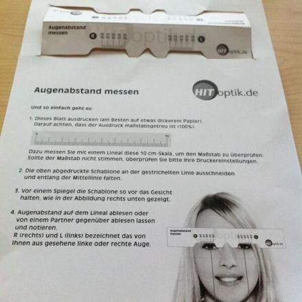 Brille online bestellen - Augenabstand selber messen