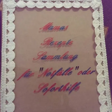 Selbst gemachtes Kochbuch für den Filius