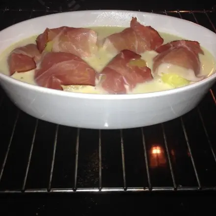 Kartoffeln im Baconmantel mit Zitronen-Sahne-Soße