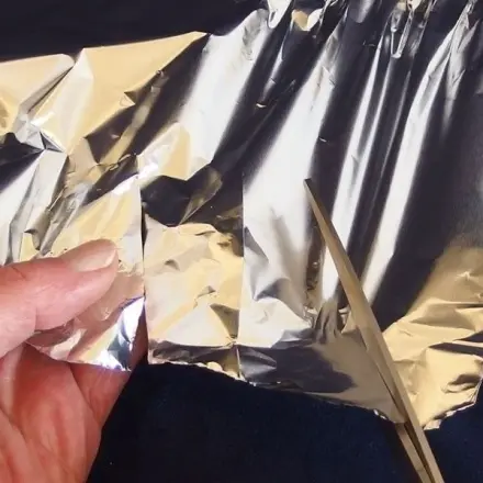 Unscharfe Schere - Nimm Alufolie