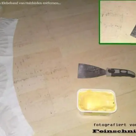 Doppelseitiges Klebeband von Holzböden entfernen...