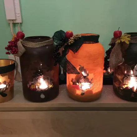Windlichter für den Herbst ganz einfach selbst gemacht