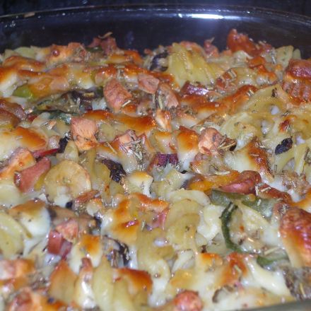 Nudelauflauf mit "Ablegern" im Einmachglas