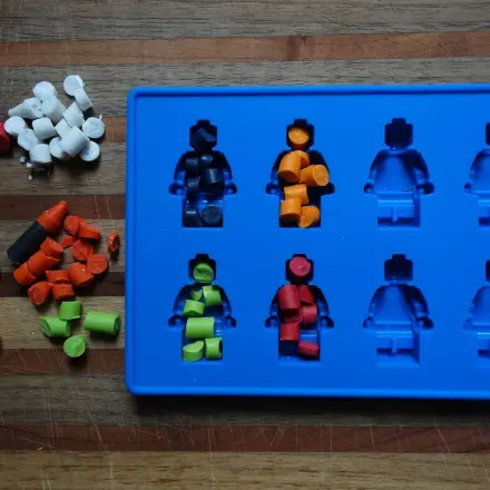 Wachsmalstifte schmelzen