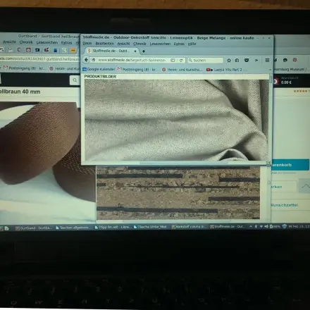 Stoff mit dem Computer auswählen