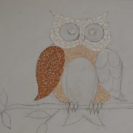 Eulen-Mosaik basteln