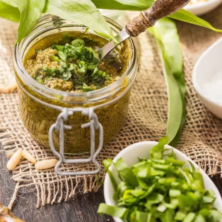 Bärlauchpesto aus jungem Bärlauch selber machen