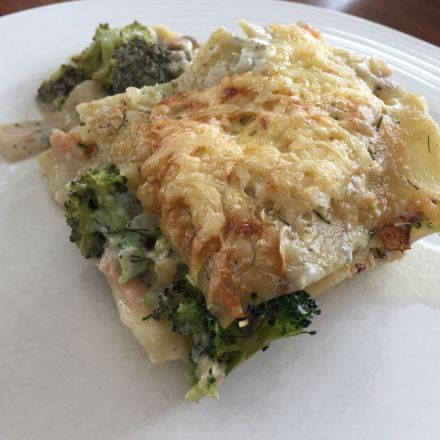 Brokkoli-Lachs-Lasagne