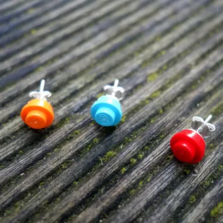 Legoohrringe basteln