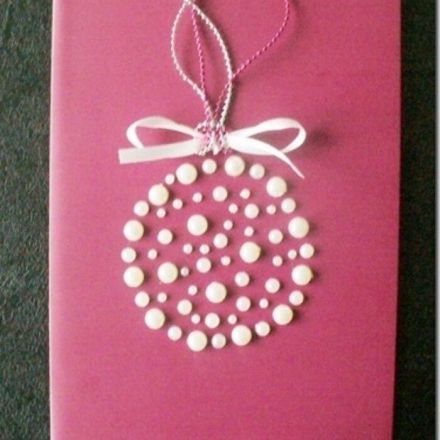 DIY Weihnachtskarte mit Perlen