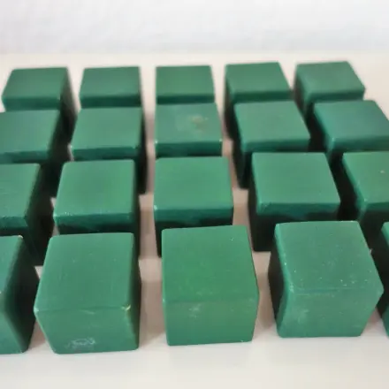 Bauklotzpuzzle mit Tafellack zum selbst gestalten