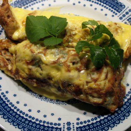 Überbackene Schinken-Spargel-Crepes