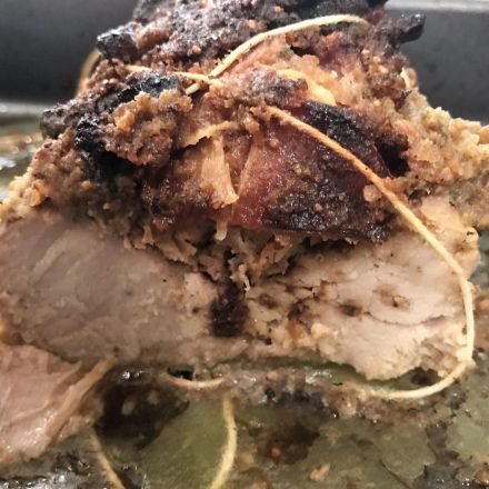 Gebackenes Schweinefilet mit Feigen-Parma-Salbei-Butterfüllung