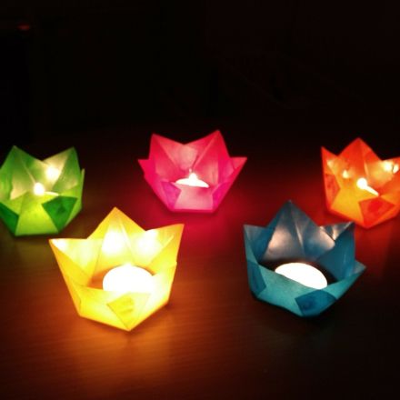 Papier-Windlichter basteln im Advent