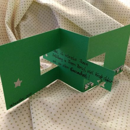 Weihnachtskarte - aufgeschnitten