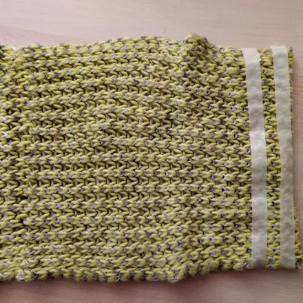 Loop aus Strickware kürzen