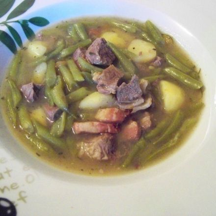 Grüne-Bohnen-Eintopf mit Fleisch