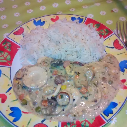 Eierfrikassee mit Gemüse aus dem Schnellkochtopf