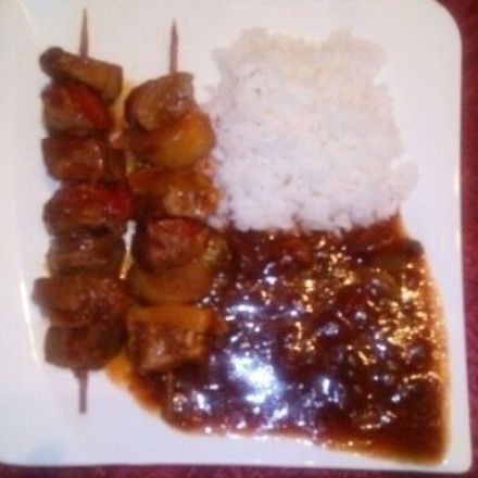 Schaschlik in leckerer Soße