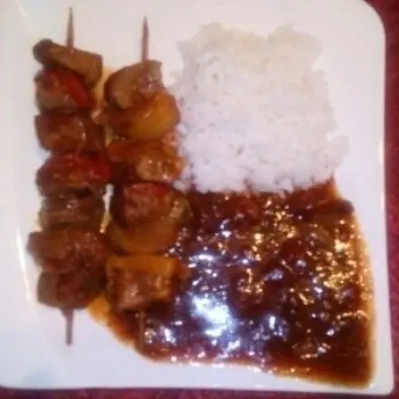 Schaschlik in leckerer Soße