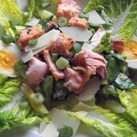 Spargelsalat mit Stremellachs-Topping
