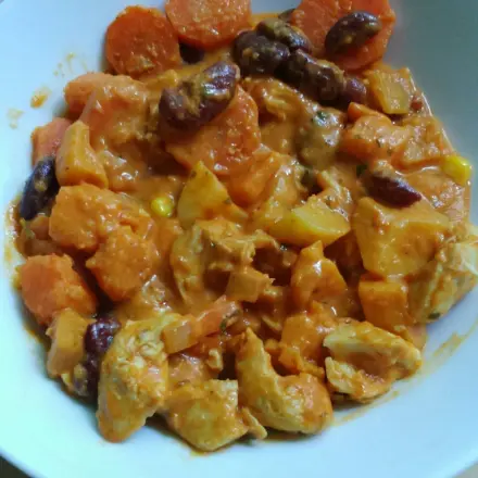 Hähnchengeschnetzeltes in Chili-Sahne-Soße