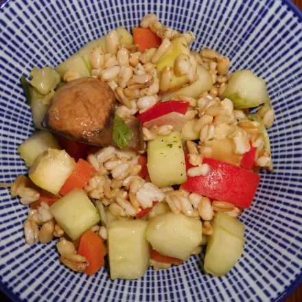 Salat oder Risotto aus ganzen Haferkörnern