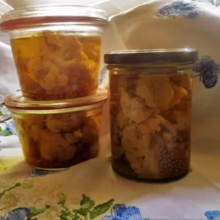 Blumenkohl einwecken mit Kurkuma