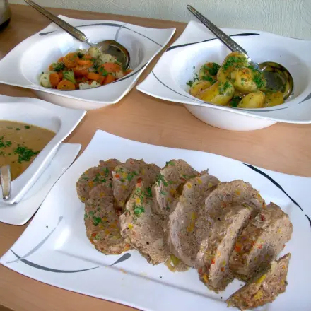 Bunter Hackbraten aus dem Bratschlauch