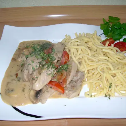 Schweinefilet a la Stroganoff
