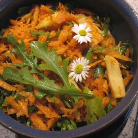 Schneller Karotten-Apfel-Rucola-Salat
