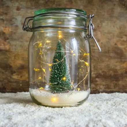 Weihnachtsdeko aus alten Weckgläsern