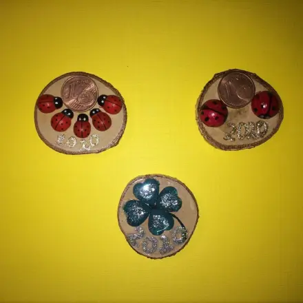 Glücksbringer zum Jahreswechsel - Magnete basteln