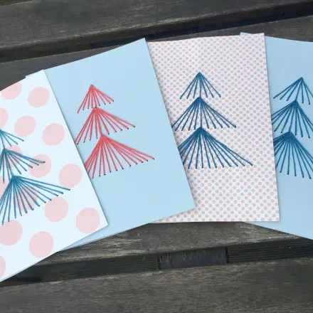 Weihnachtskarten sticken – so geht's