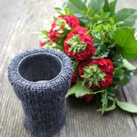 Vasenüberzug stricken