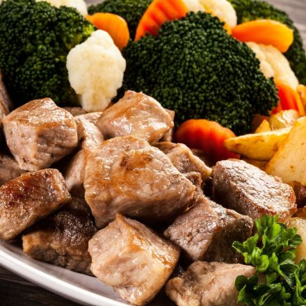 Gyros mit Brokkoli und Möhren aus dem Crockpot