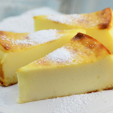 Käsekuchen ohne Boden mit Puddingpulver backen
