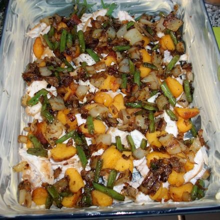 Kunterbunter Hähnchen Auflauf