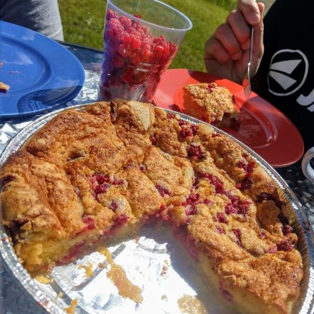 Schwedischer Himbeerkuchen (Hallonkaka)