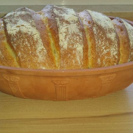 Weißbrot im Römertopf backen