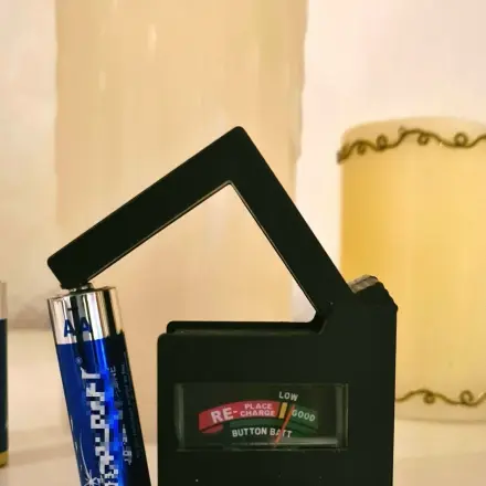 Batterien in LED-Kerzen besser nutzen - mit Batterieprüfer