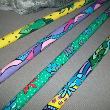 Gymnastikstäbe bemalen