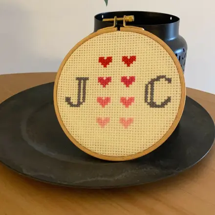 DIY - Gesticktes Hochzeitsgeschenk