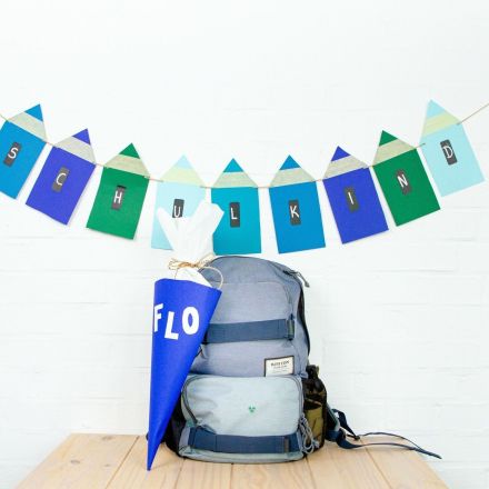 Girlande zur Einschulung selber basteln