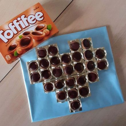 Toffifee-Herz herstellen