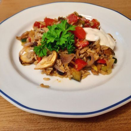 Gemüse-Reispfanne mit Basmati-Reis