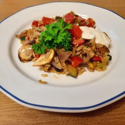 Gemüse-Reispfanne mit Basmati-Reis