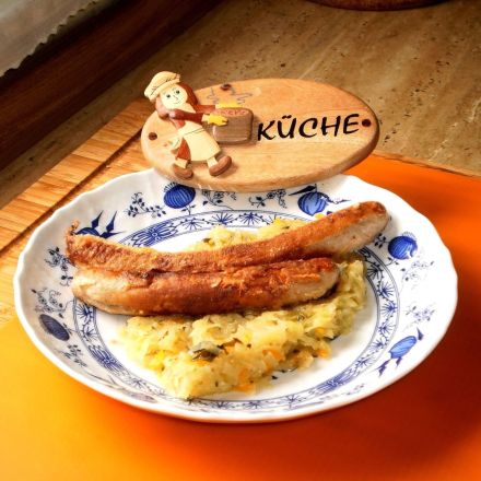 Panierte feine Bratwürste